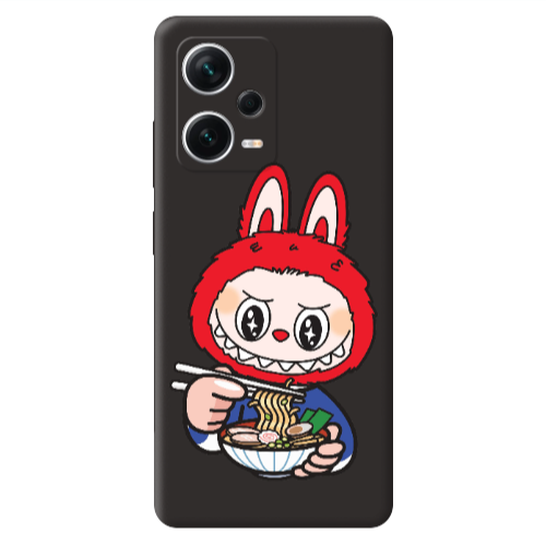 Xiaomi Poco X5 Labubu 1 Black Colored Silicone TPU Θήκη