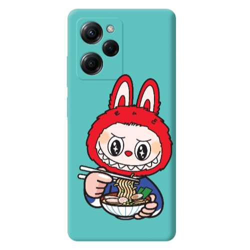 Xiaomi Poco X5 Pro Labubu 1 Turquoise Colored Silicone TPU Θήκη