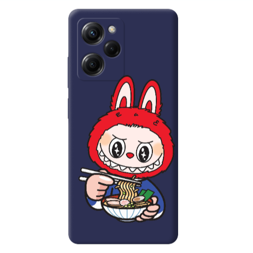 Xiaomi Poco X5 Pro Labubu 1 Dark blue Colored Silicone TPU Θήκη