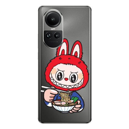 Oppo Reno10 5G Labubu 1 Transparent Silicone TPU Θήκη