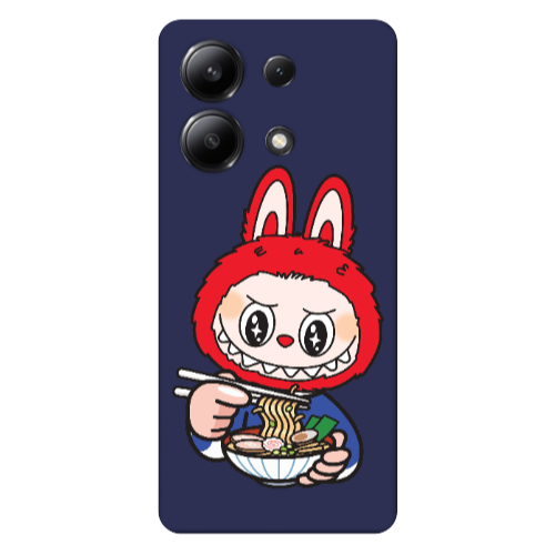 Xiaomi Redmi Note 13 4G Labubu 1 Dark blue Colored Silicone TPU Θήκη