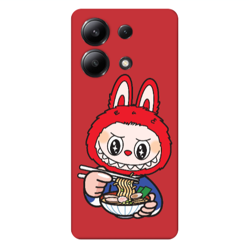 Xiaomi Redmi Note 13 4G Labubu 1 Red Colored Silicone TPU Θήκη