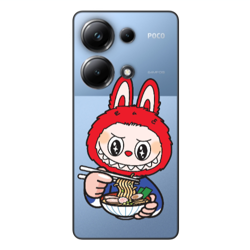 Xiaomi Poco M6 Pro 4G Labubu 1 Transparent Silicone TPU Θήκη