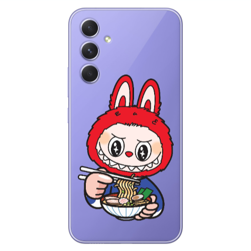 Samsung A55 Labubu 1 Transparent Silicone TPU Θήκη