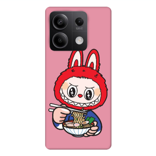 Xiaomi Redmi Note 13Pro 5G Labubu 1 Pink Colored Silicone TPU Θήκη
