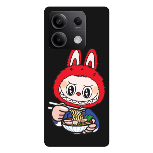 Xiaomi Redmi Note 13Pro 5G Labubu 1 Black Colored Silicone TPU Θήκη