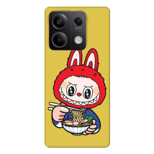 Xiaomi Redmi Note 13Pro 5G Labubu 1 Yellow Colored Silicone TPU Θήκη