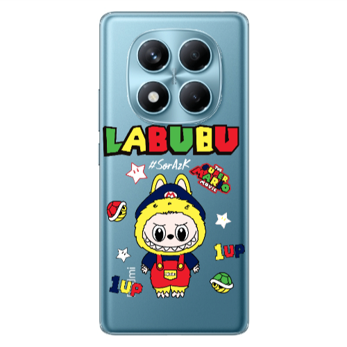Xiaomi Redmi Note 14 Pro Labubu Mario Transparent Silicone TPU Θήκη