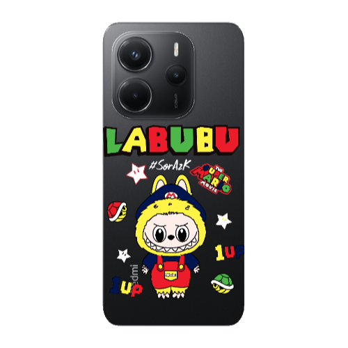 Xiaomi Redmi Note 14 Labubu Mario Transparent Silicone TPU Θήκη