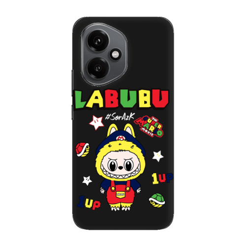 Honor Magic 400 Labubu Mario Black Colored Silicone TPU Θήκη