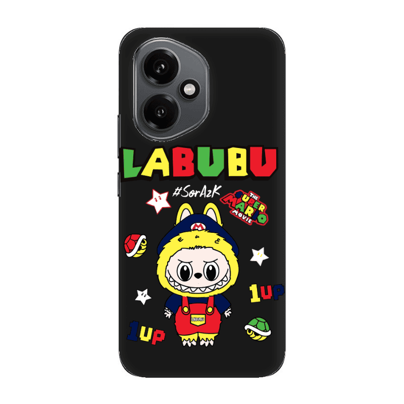 Honor Magic 400 Labubu Mario Black Colored Silicone TPU Θήκη