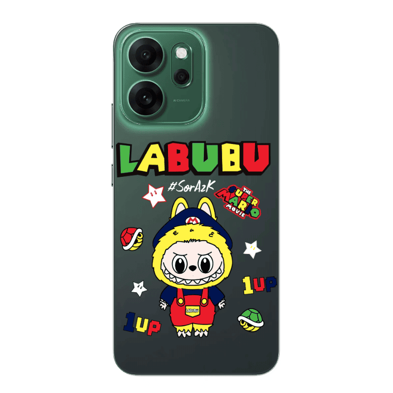 Oppo 14 F Labubu Mario Transparent Silicone TPU Θήκη