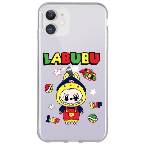 Apple iPhone 12 Labubu Mario Transparent Silicone TPU Θήκη