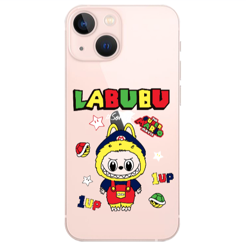 Apple iPhone 13 Labubu Mario Transparent Silicone TPU Θήκη
