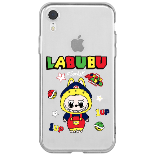 Apple iPhone Xr Labubu Mario Transparent Silicone TPU Θήκη