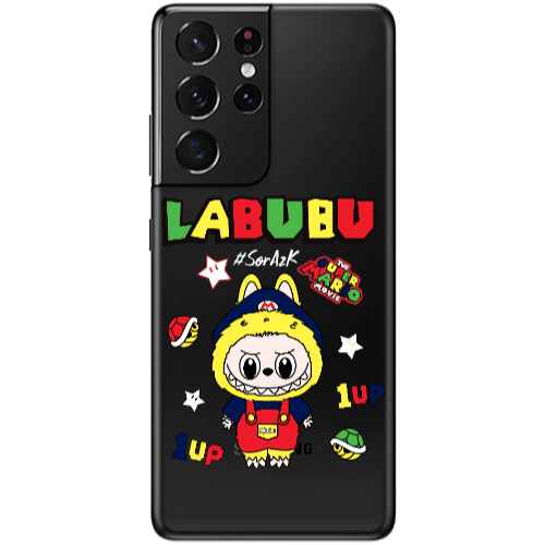 Samsung S21 Ultra Labubu Mario Transparent Silicone TPU Θήκη
