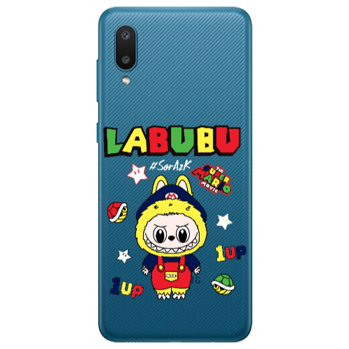 Samsung A02 Labubu Mario Transparent Silicone TPU Θήκη