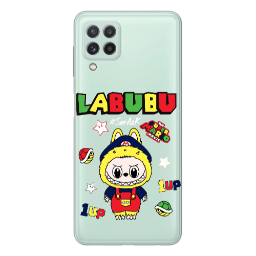 Samsung A22 4G Labubu Mario Transparent Silicone TPU Θήκη