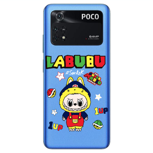Xiaomi Poco M4 Pro 4G Labubu Mario Transparent Silicone TPU Θήκη
