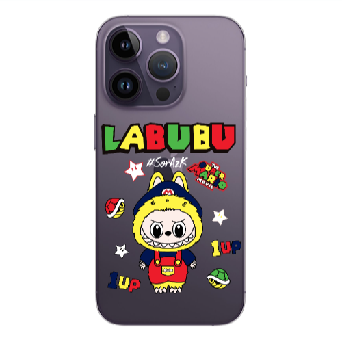 Apple iPhone 14 Pro  Labubu Mario Transparent Silicone TPU Θήκη