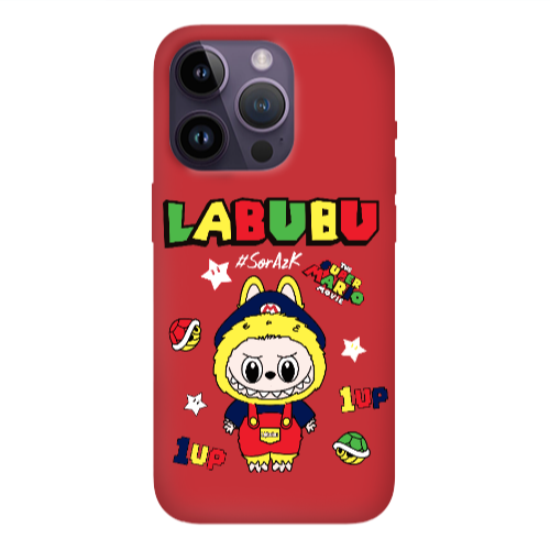 Apple iPhone 14 Pro Max Labubu Mario Red Colored Silicone TPU Θήκη