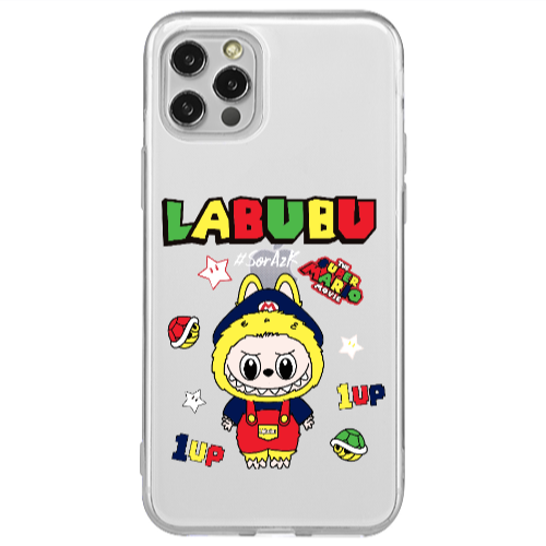 Apple iPhone 12 Pro Labubu Mario Transparent Silicone TPU Θήκη