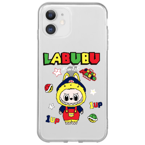 Apple iPhone 12 Mini Labubu Mario Transparent Silicone TPU Θήκη