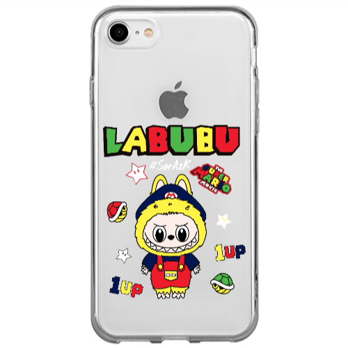 Apple iPhone SE 2020 Labubu Mario Transparent Silicone TPU Θήκη