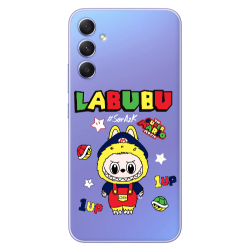 Samsung A34 Labubu Mario Transparent Silicone TPU Θήκη
