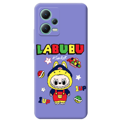 Xiaomi Redmi Note 12 Pro 5G Labubu Mario Purple Colored Silicone TPU Θήκη