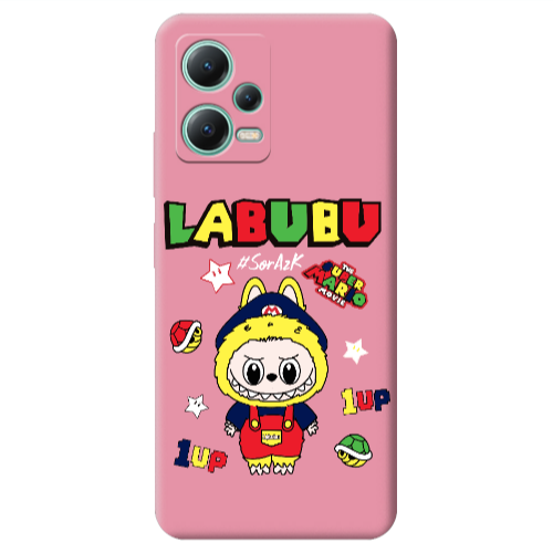 Xiaomi Redmi Note 12 Pro 5G Labubu Mario Pink Colored Silicone TPU Θήκη