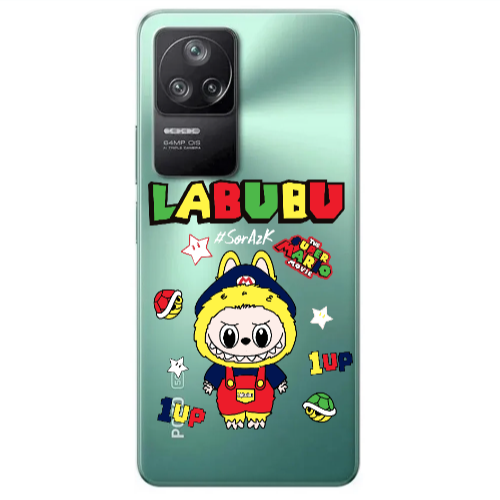 Xiaomi Poco F4 Labubu Mario Transparent Silicone TPU Θήκη