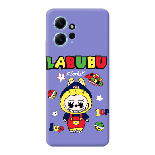 Xiaomi Redmi Note 12 4G Labubu Mario Purple Colored Silicone TPU Θήκη