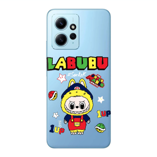 Xiaomi Redmi Note 12 4G Labubu Mario Transparent Silicone TPU Θήκη