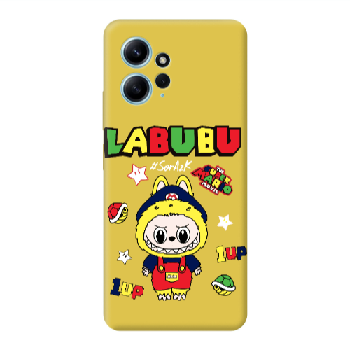 Xiaomi Redmi Note 12 4G Labubu Mario Yellow Colored Silicone TPU Θήκη