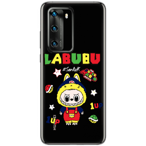 Huawei P40 Labubu Mario Transparent Silicone TPU Θήκη