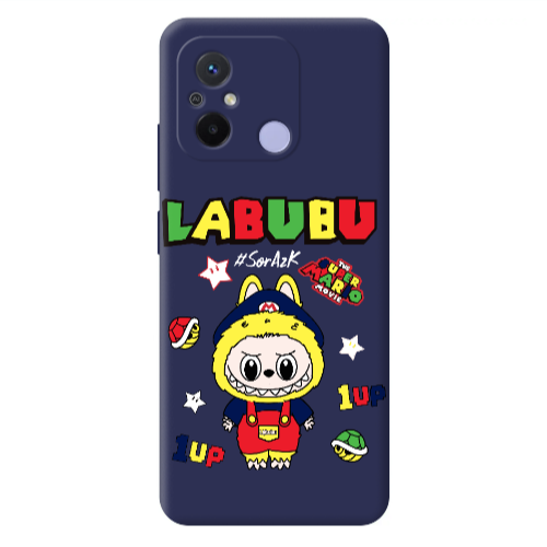 Xiaomi Redmi 12C Labubu Mario Dark blue Colored Silicone TPU Θήκη