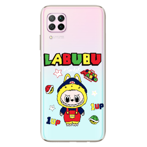 Huawei P40 Lite Labubu Mario Transparent Silicone TPU Θήκη