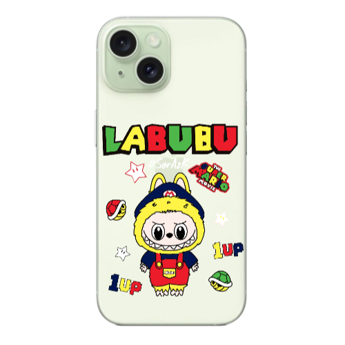 Apple iPhone 15 Labubu Mario Transparent Silicone TPU Θήκη