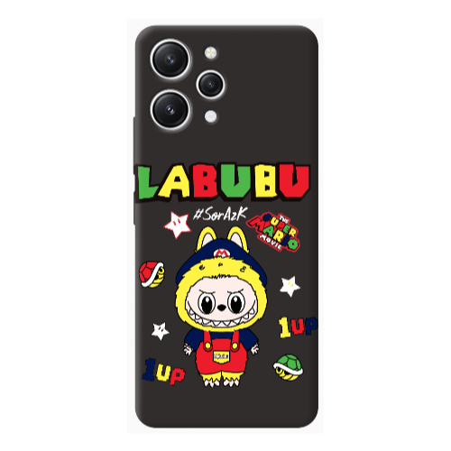 Xiaomi Redmi 12 Labubu Mario Black Colored Silicone TPU Θήκη