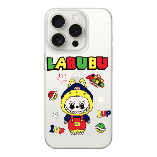 Apple iPhone 15 Pro Max Labubu Mario Transparent Silicone TPU Θήκη