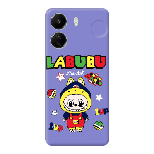 Xiaomi Redmi 13C Labubu Mario Purple Colored Silicone TPU Θήκη