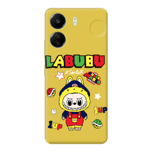 Xiaomi Redmi 13C Labubu Mario Yellow Colored Silicone TPU Θήκη