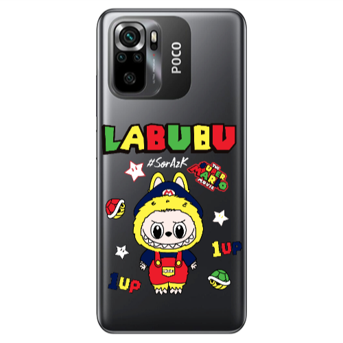 Xiaomi Poco M5 s Labubu Mario Transparent Silicone TPU Θήκη