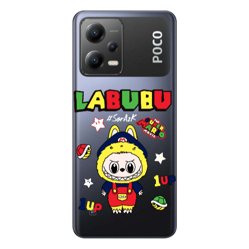 Xiaomi Poco X5 Labubu Mario Transparent Silicone TPU Θήκη