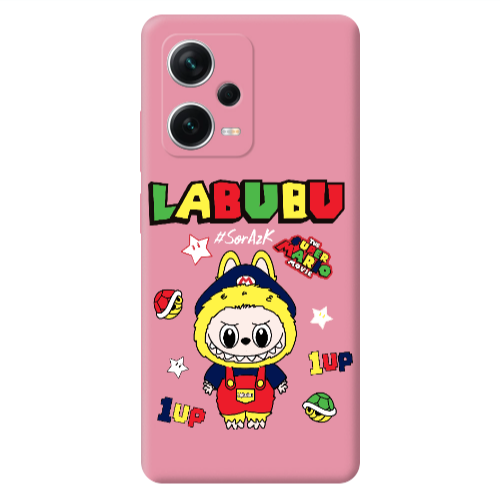 Xiaomi Poco X5 Labubu Mario Pink Colored Silicone TPU Θήκη