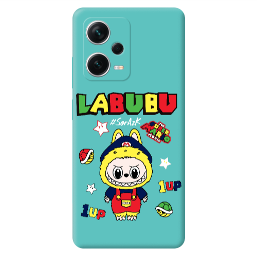 Xiaomi Poco X5 Labubu Mario Turquoise Colored Silicone TPU Θήκη