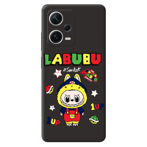 Xiaomi Poco X5 Labubu Mario Black Colored Silicone TPU Θήκη