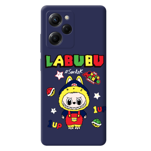 Xiaomi Poco X5 Pro Labubu Mario Dark blue Colored Silicone TPU Θήκη