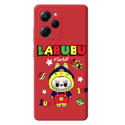 Xiaomi Poco X5 Pro Labubu Mario Red Colored Silicone TPU Θήκη